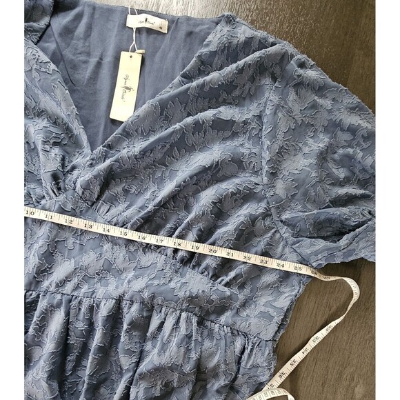 Agnes Orinda Floral Ruffle Cut Lace Empire Waist Dress Fairy Flowy Lined Size 4X - Picture 7 of 8